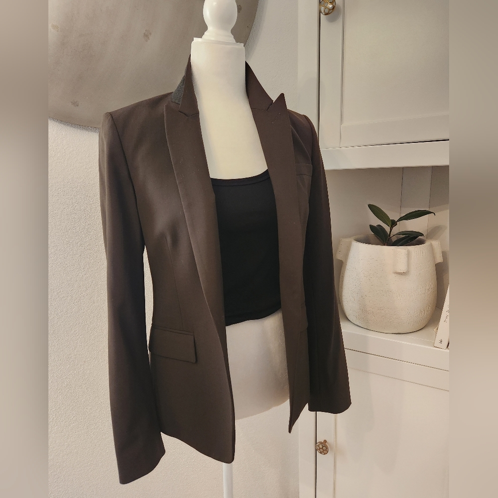 Theory Chocolate Brown Blazer Size 4